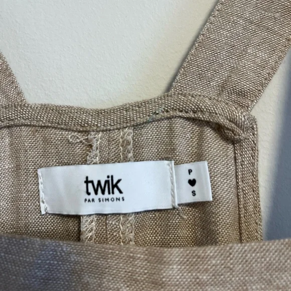 Neutral linen blend twik overalls 🖤 - Picture 4 of 9